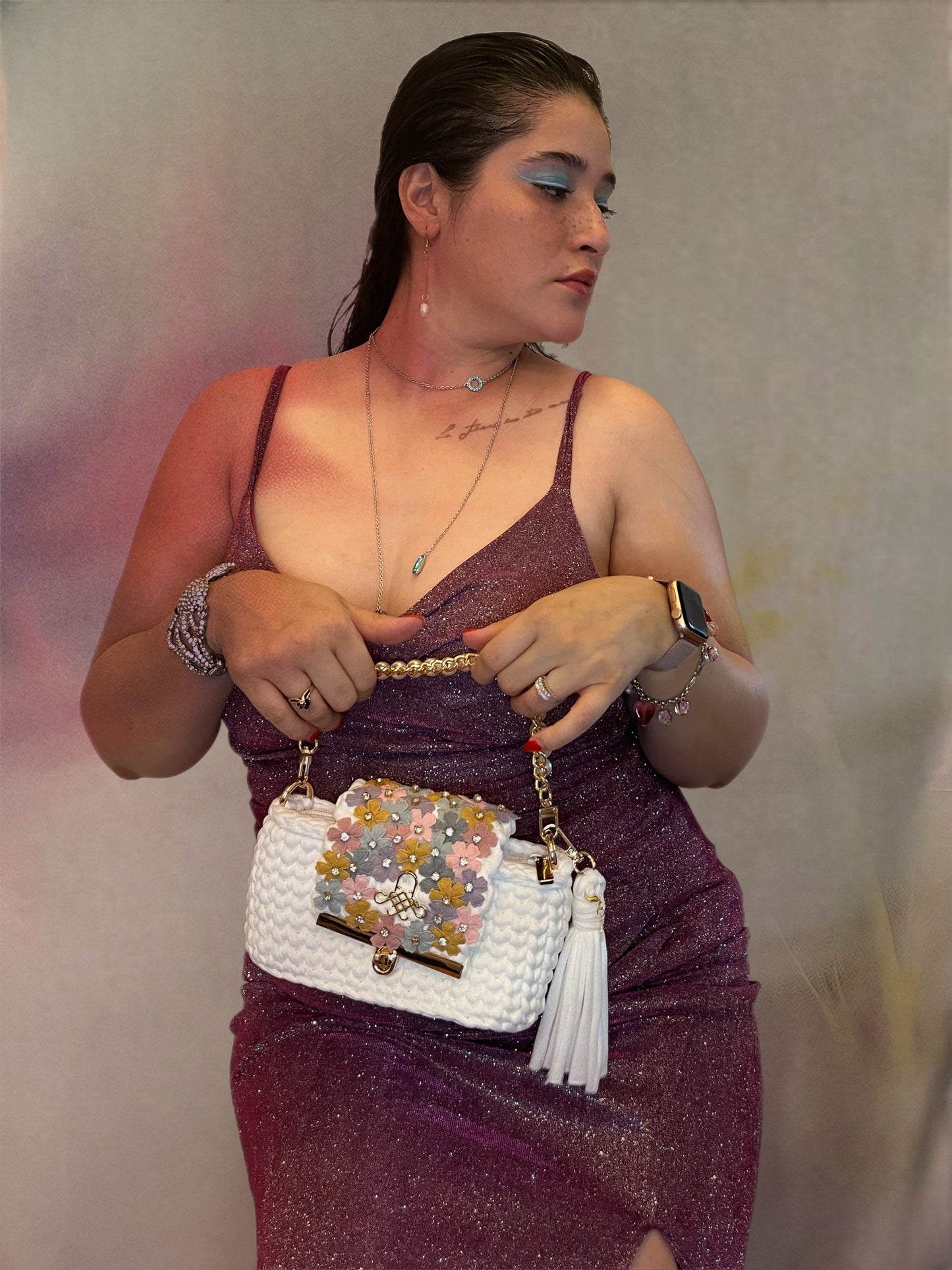 WHITE LOTUS MINI BAG