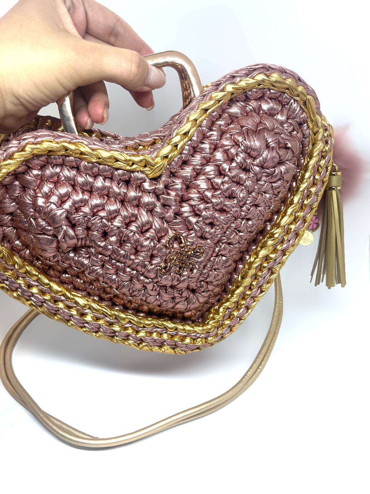 GOLDEN DAMAGE HEART BAG
