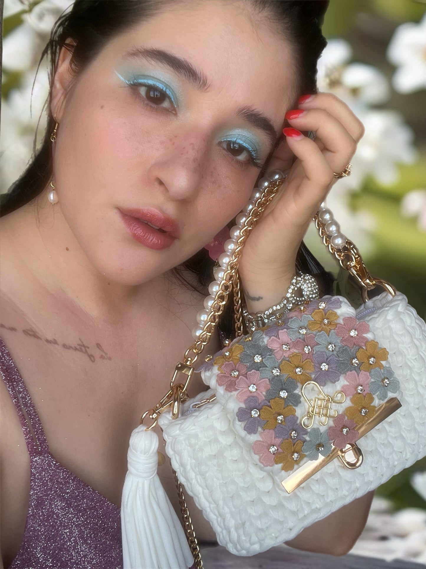WHITE LOTUS MINI BAG