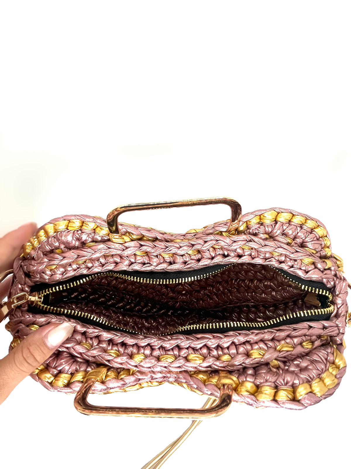 GOLDEN DAMAGE HEART BAG