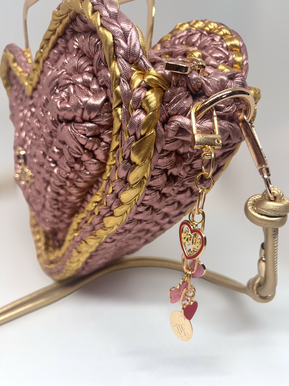 GOLDEN DAMAGE HEART BAG