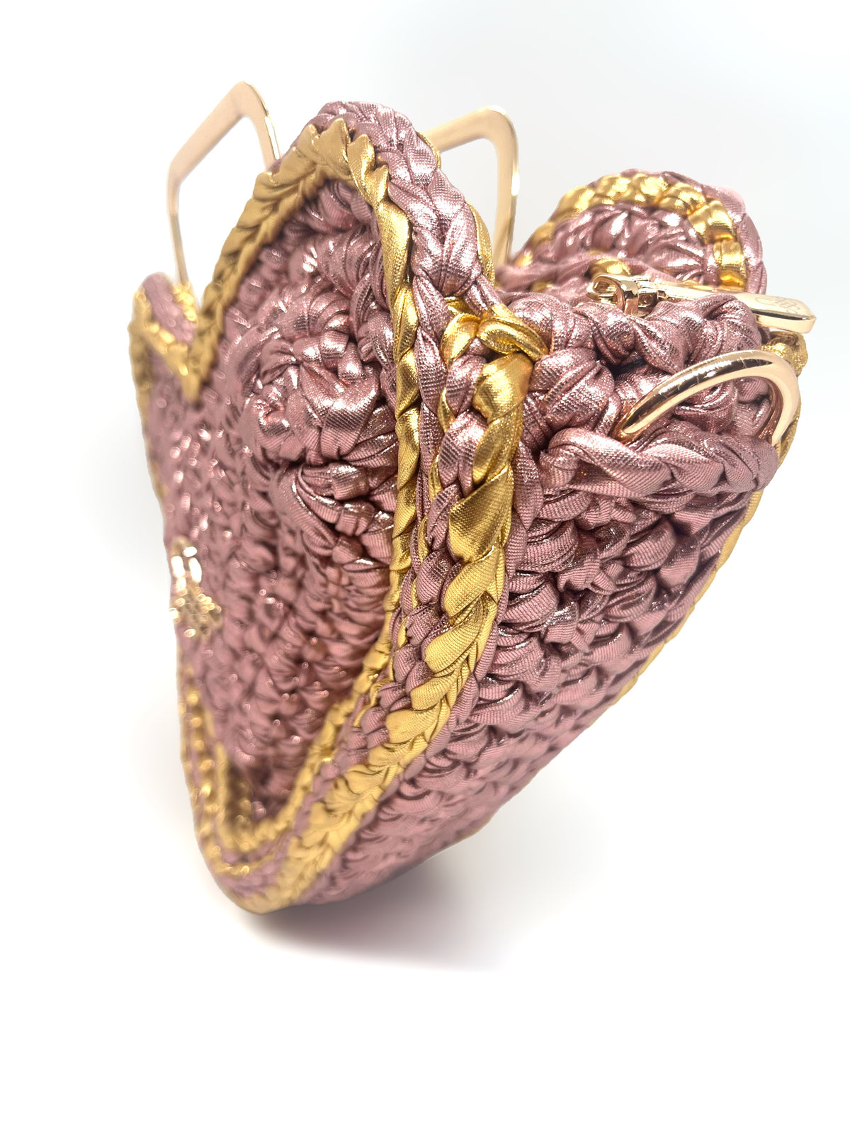 GOLDEN DAMAGE HEART BAG