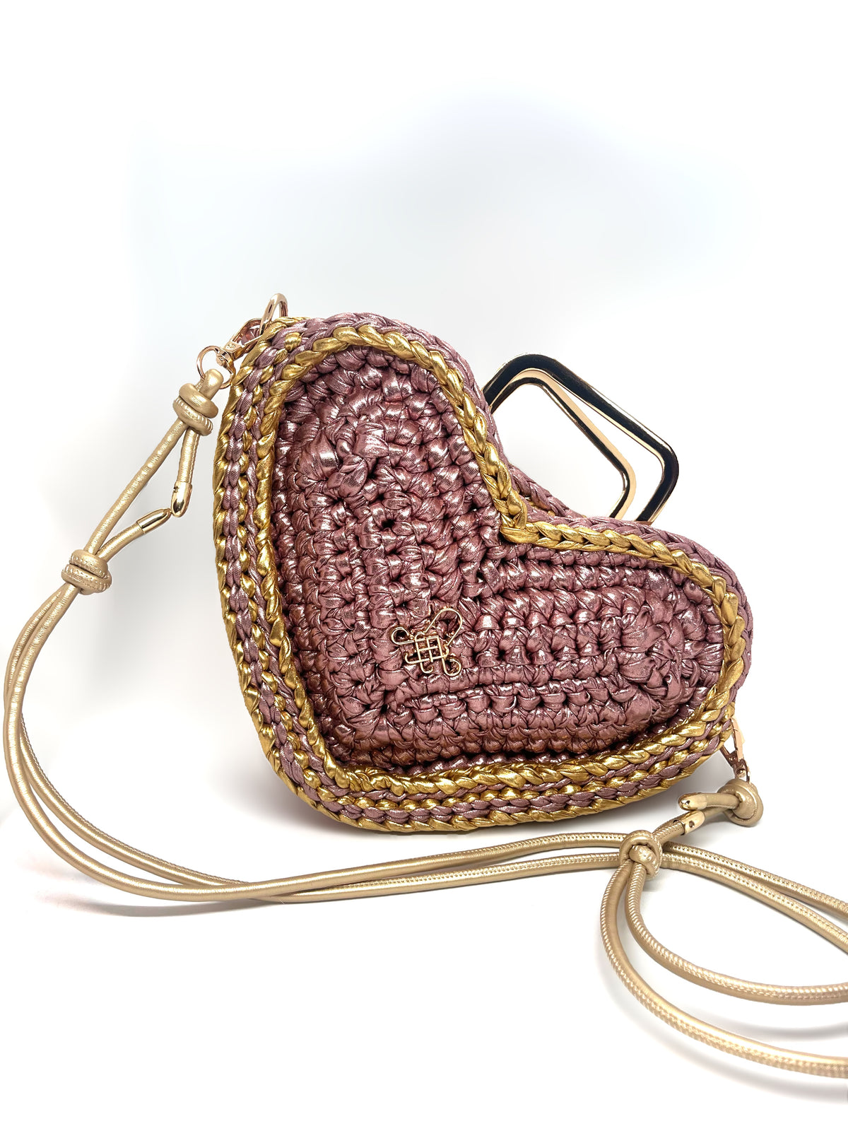 GOLDEN DAMAGE HEART BAG