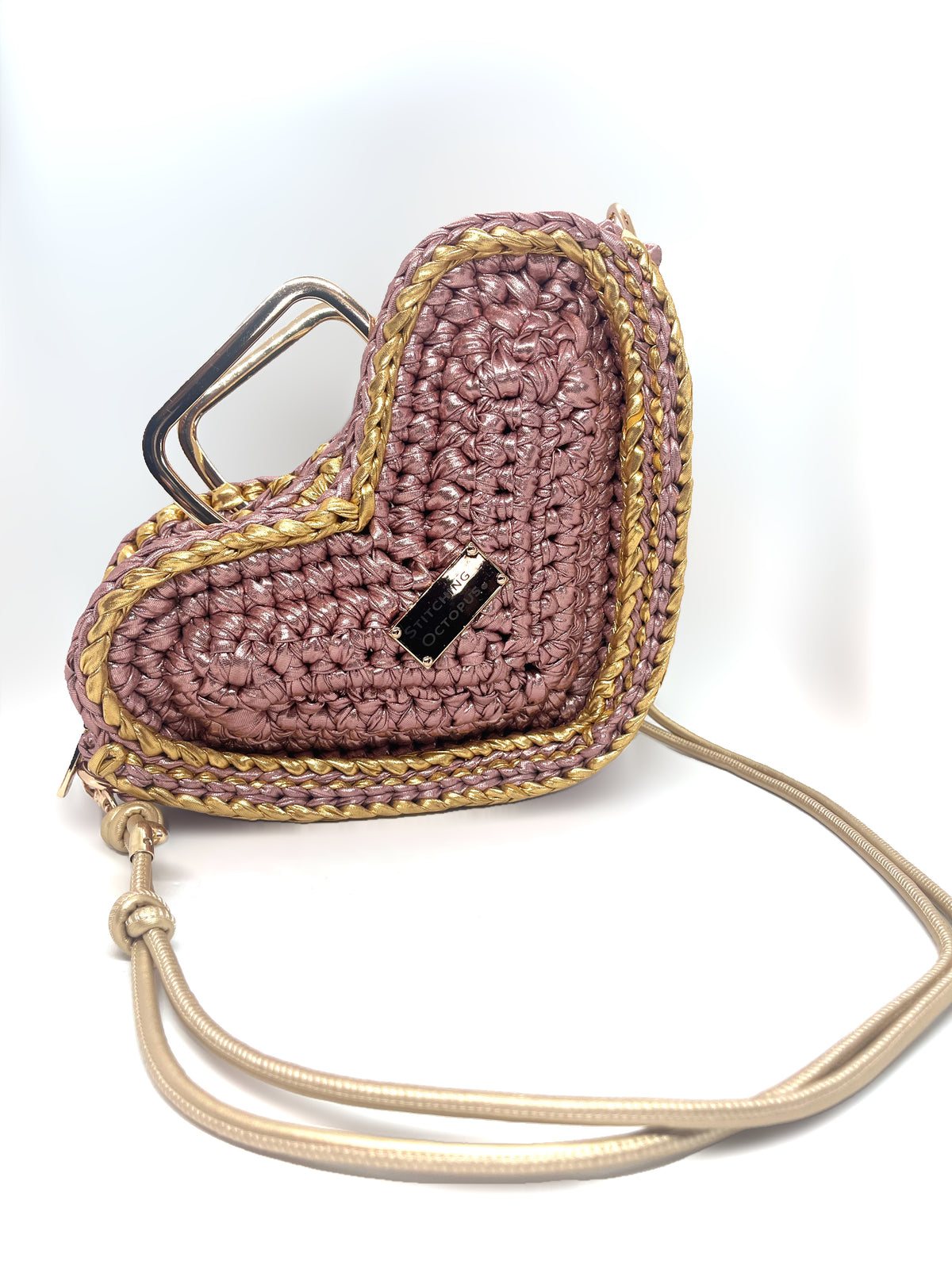 GOLDEN DAMAGE HEART BAG