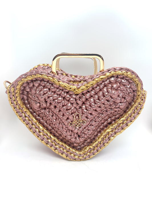 GOLDEN DAMAGE HEART BAG